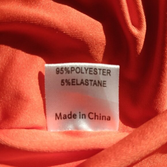 Princess Polly Bodycon Halter Dress Low Back Side Ruching Shimmer Orange Size 10 - Picture 12 of 12